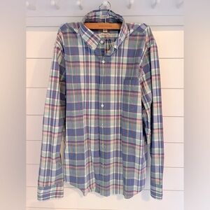 J. crew men’s secret wash cotton plaid button down